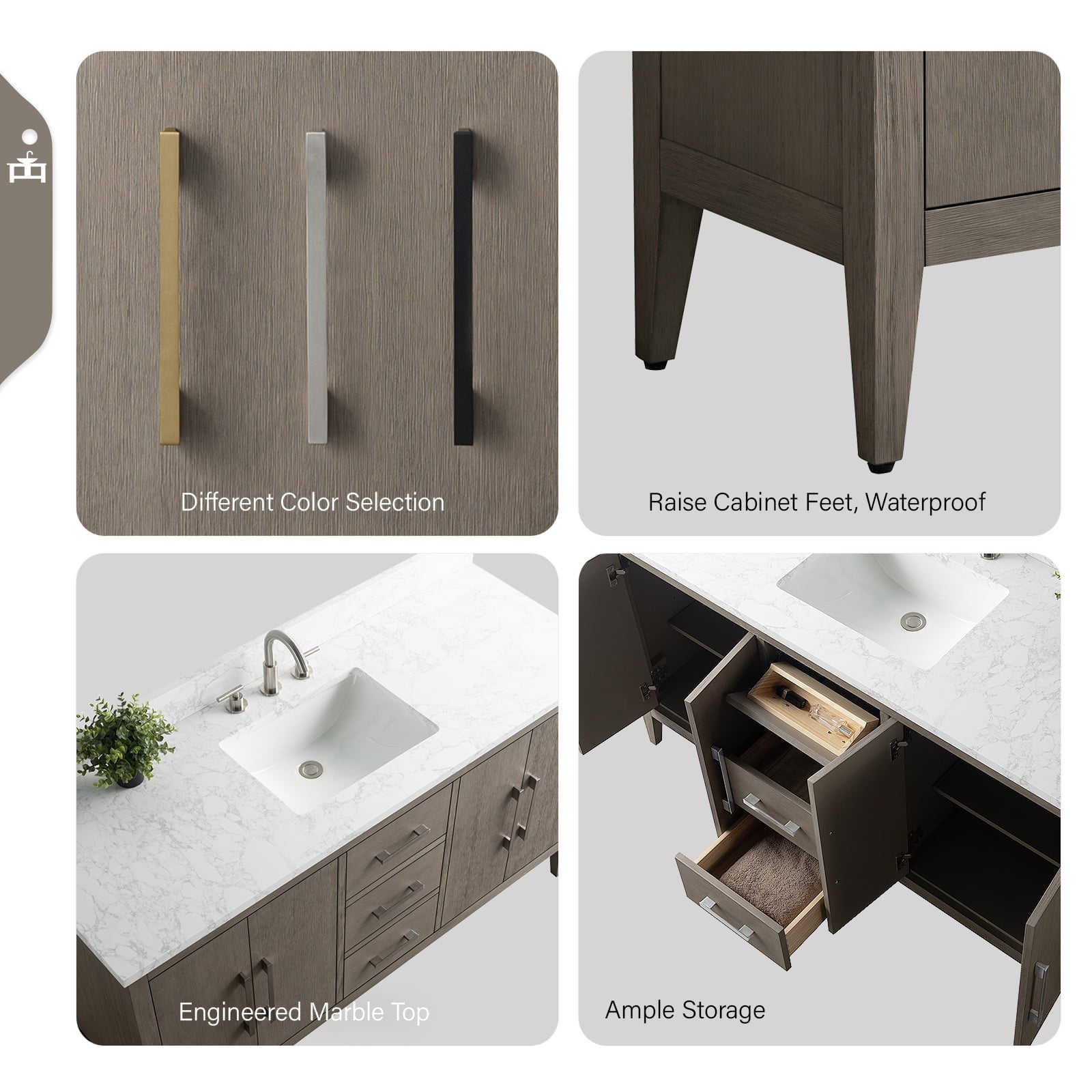 Driftwood Gray / Matte Black