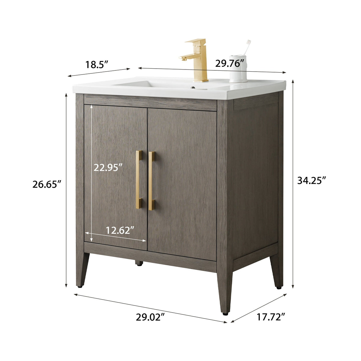 Driftwood Gray / Golden Brushed