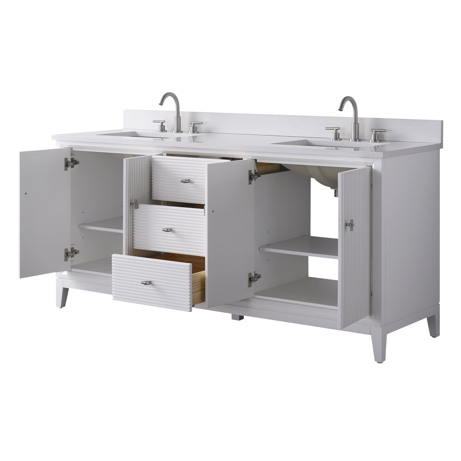 Linear White / Brushed Nickel