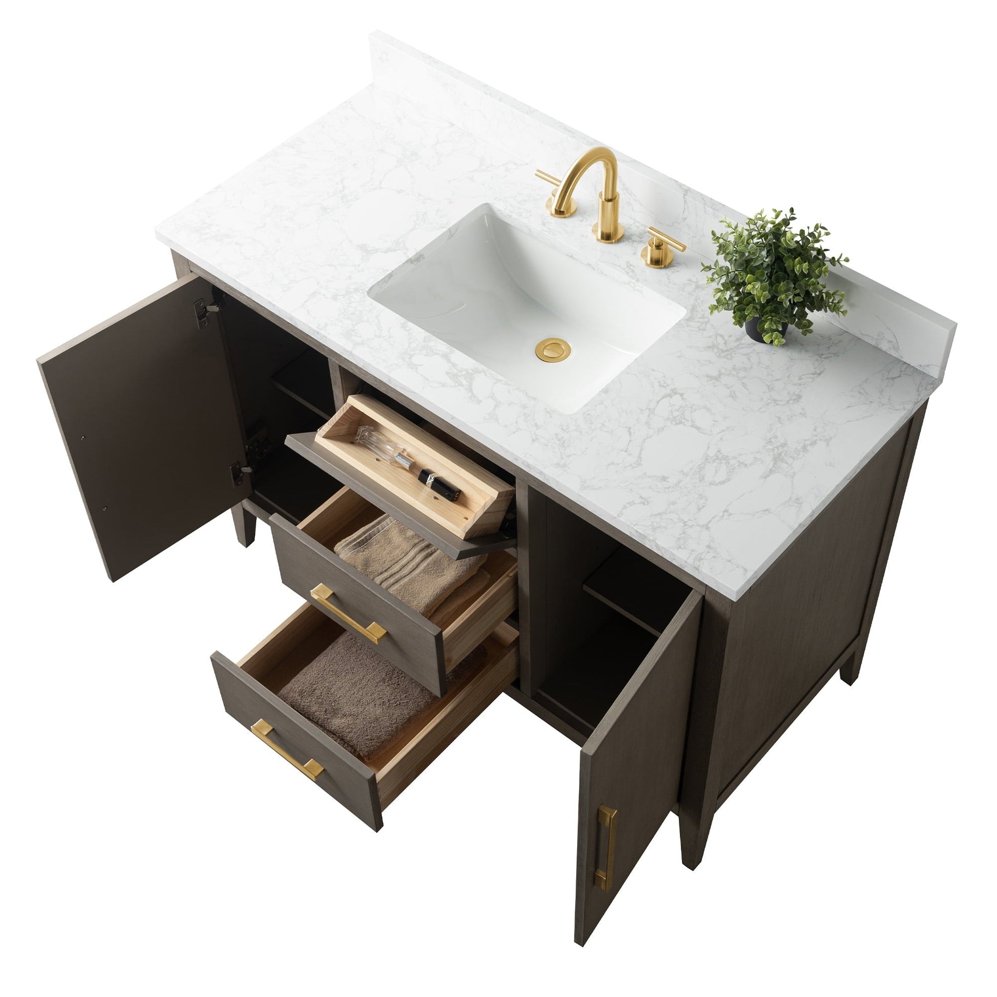 Driftwood Gray / Golden Brushed