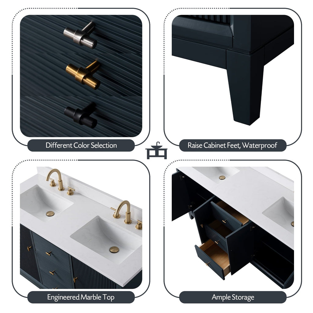 Linear Vintage Spruce Blue / Matte Black