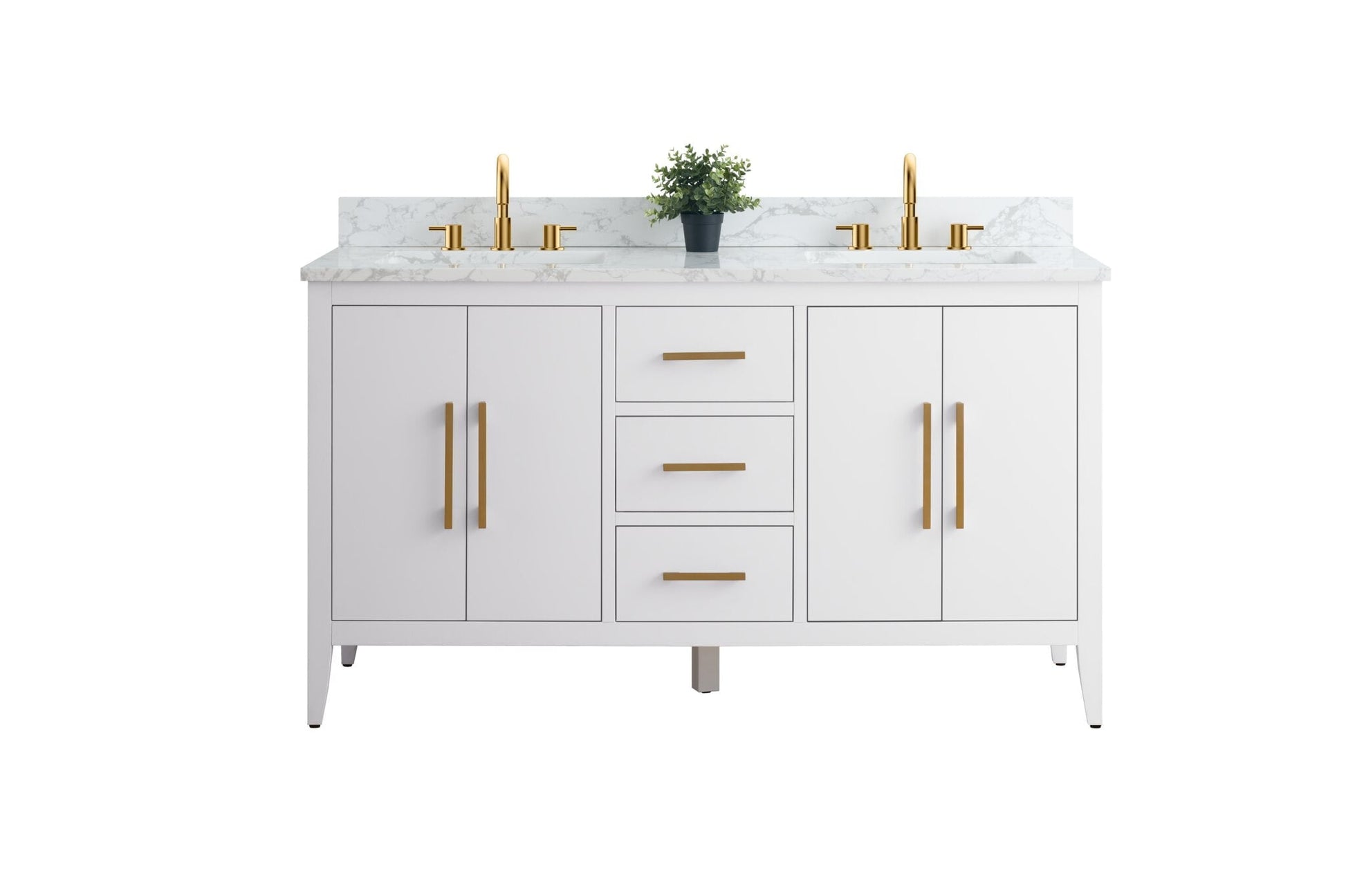 White / Golden Brushed