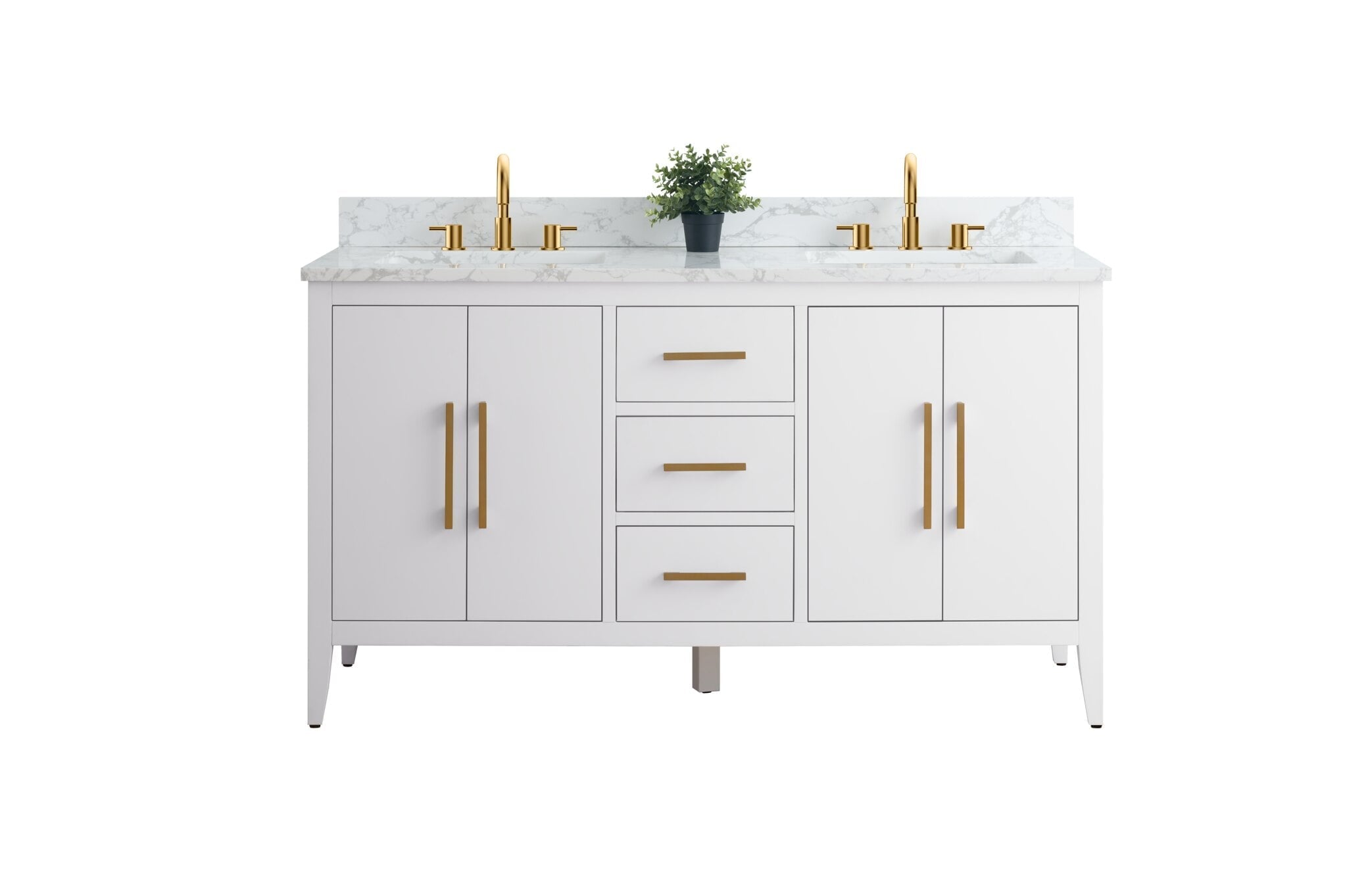 White / Golden Brushed