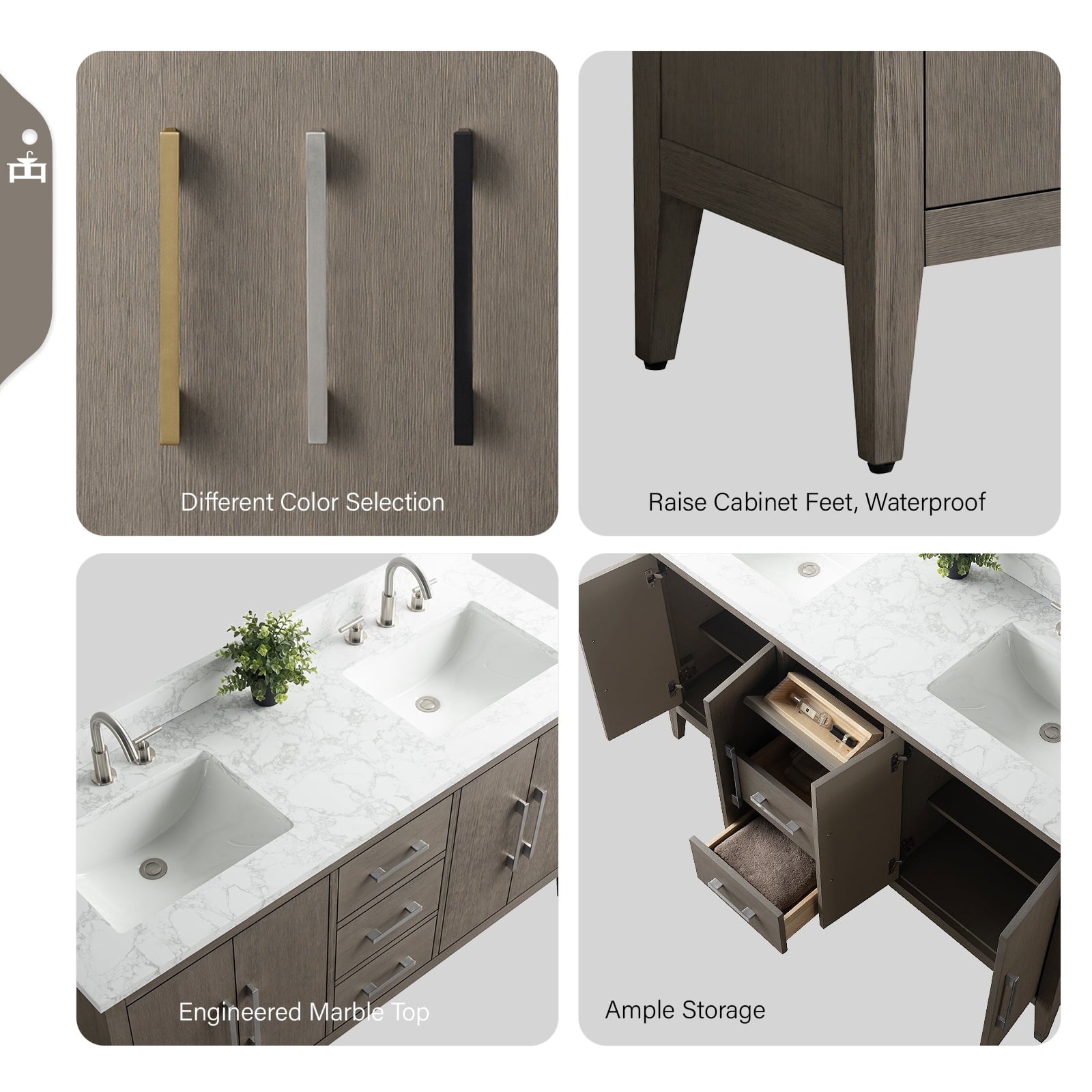 Driftwood Gray / Matte Black