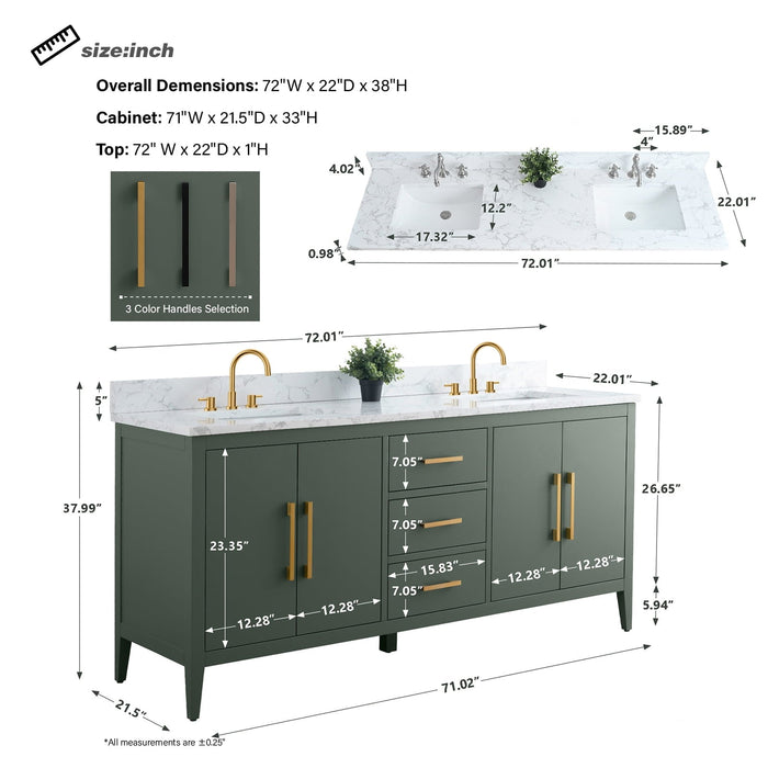 Vintage Green / Golden Brushed