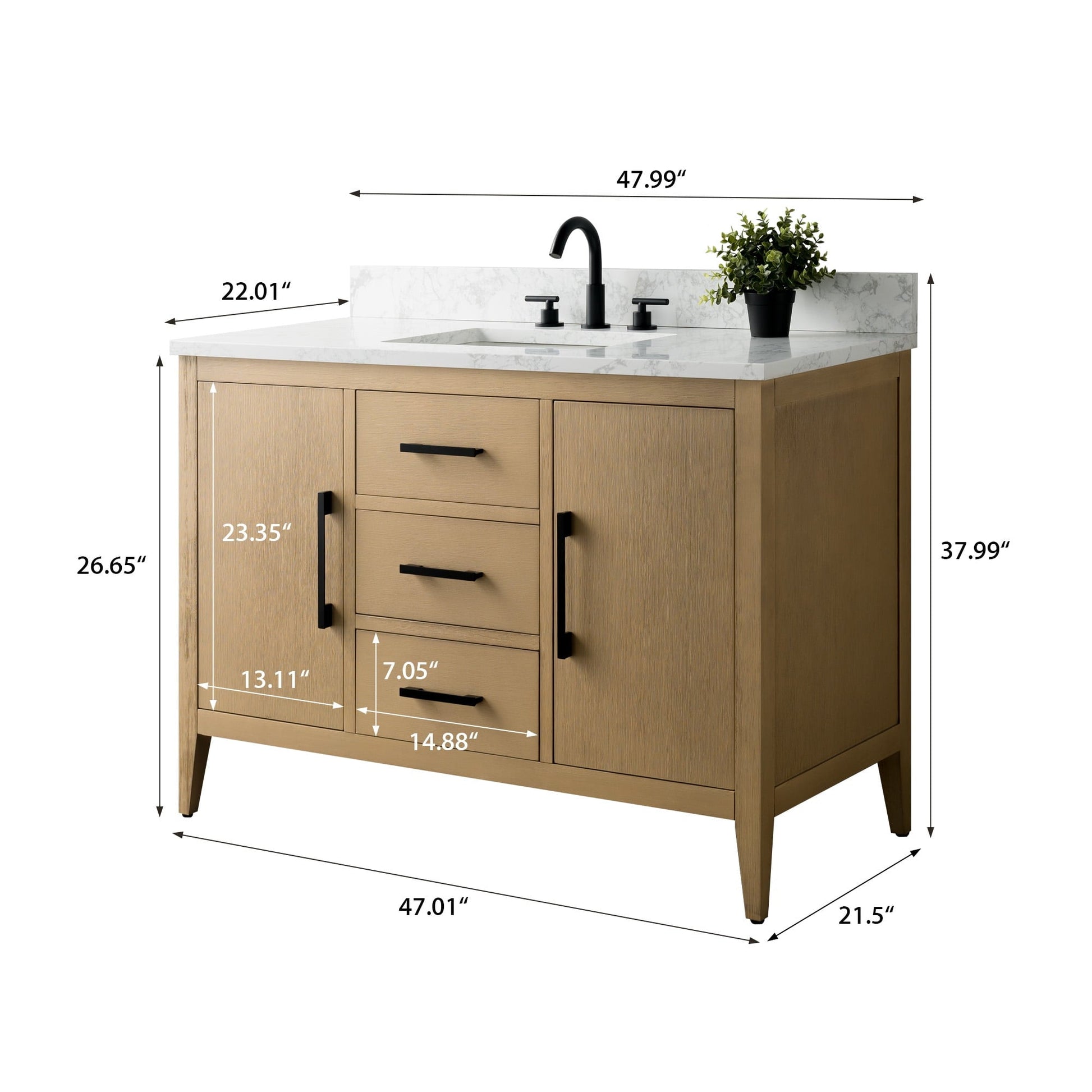 Natural Oak / Matte Black