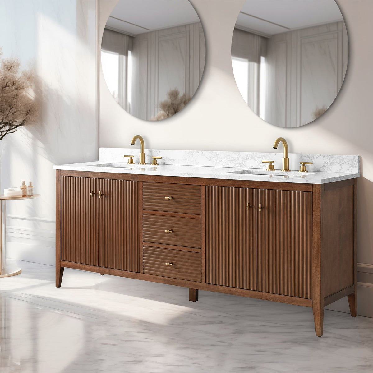Linear Walnut / Golden Brushed