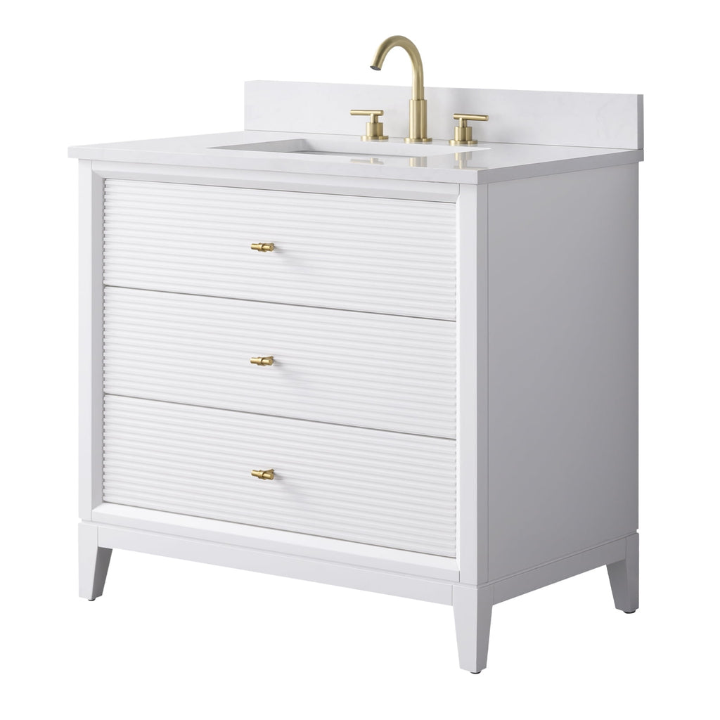Linear White / Golden Brushed