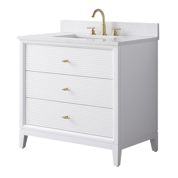Linear White / Golden Brushed