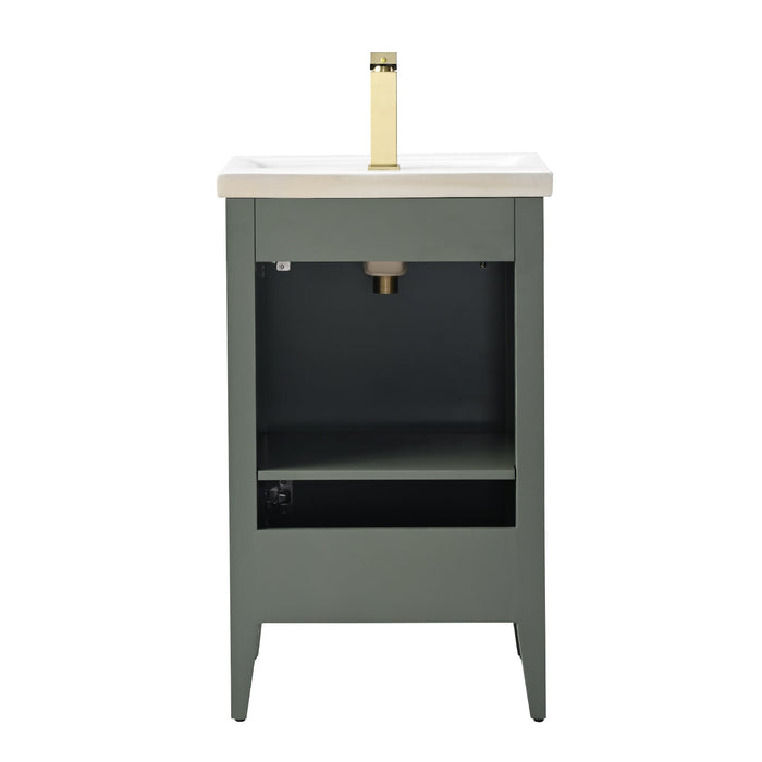 Linear Vintage Green / Golden Brushed