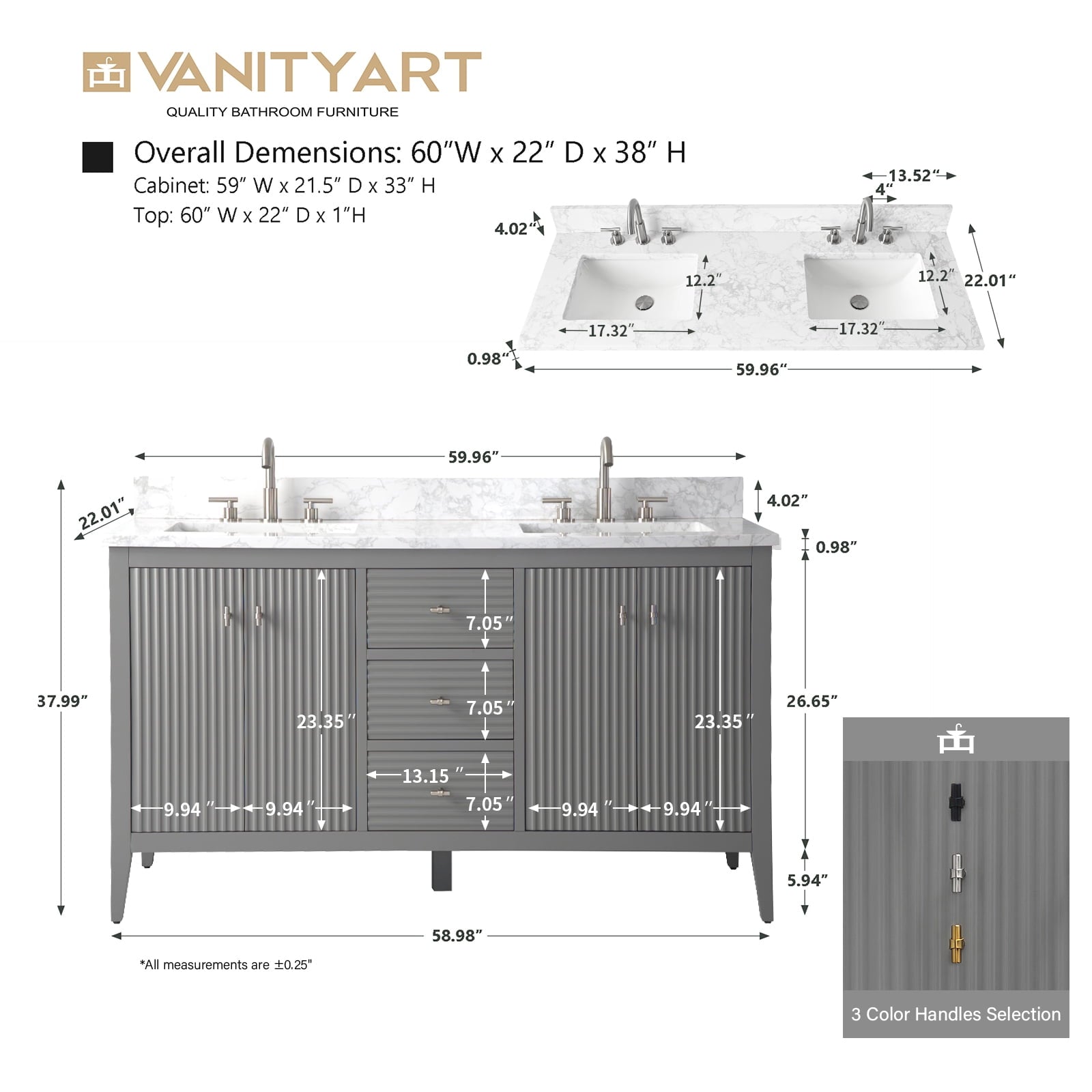 Linear Cashmere Gray / Matte Black