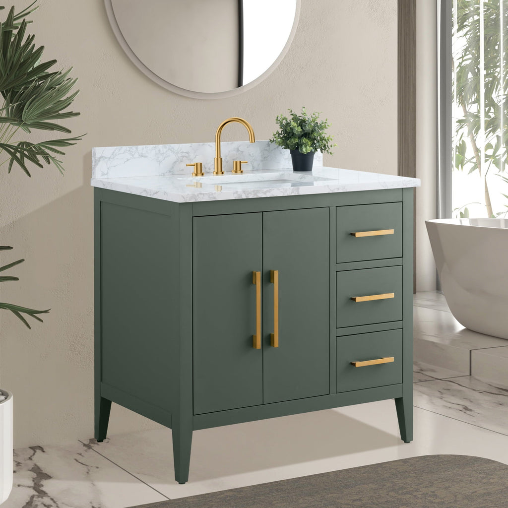 Vintage Green / Golden Brushed