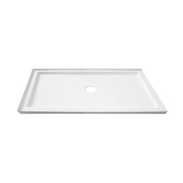 Agathe 32" x 48" Corner Shower Base with Middle Drain