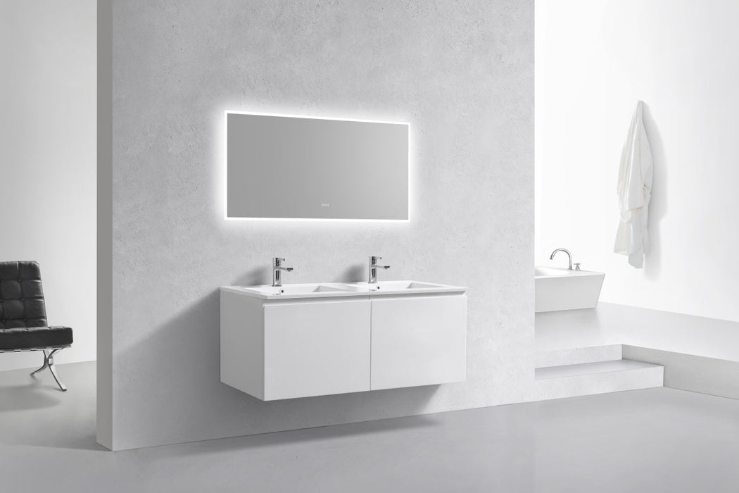 Balli 48" Double Sink Wall-Mount Modern Bathroom Vanity