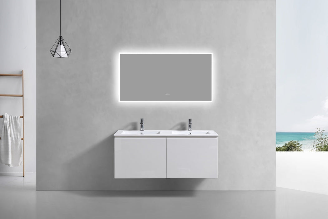 Balli 48" Double Sink Wall-Mount Modern Bathroom Vanity