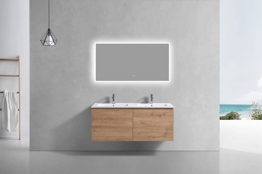 Balli 48" Double Sink Wall-Mount Modern Bathroom Vanity