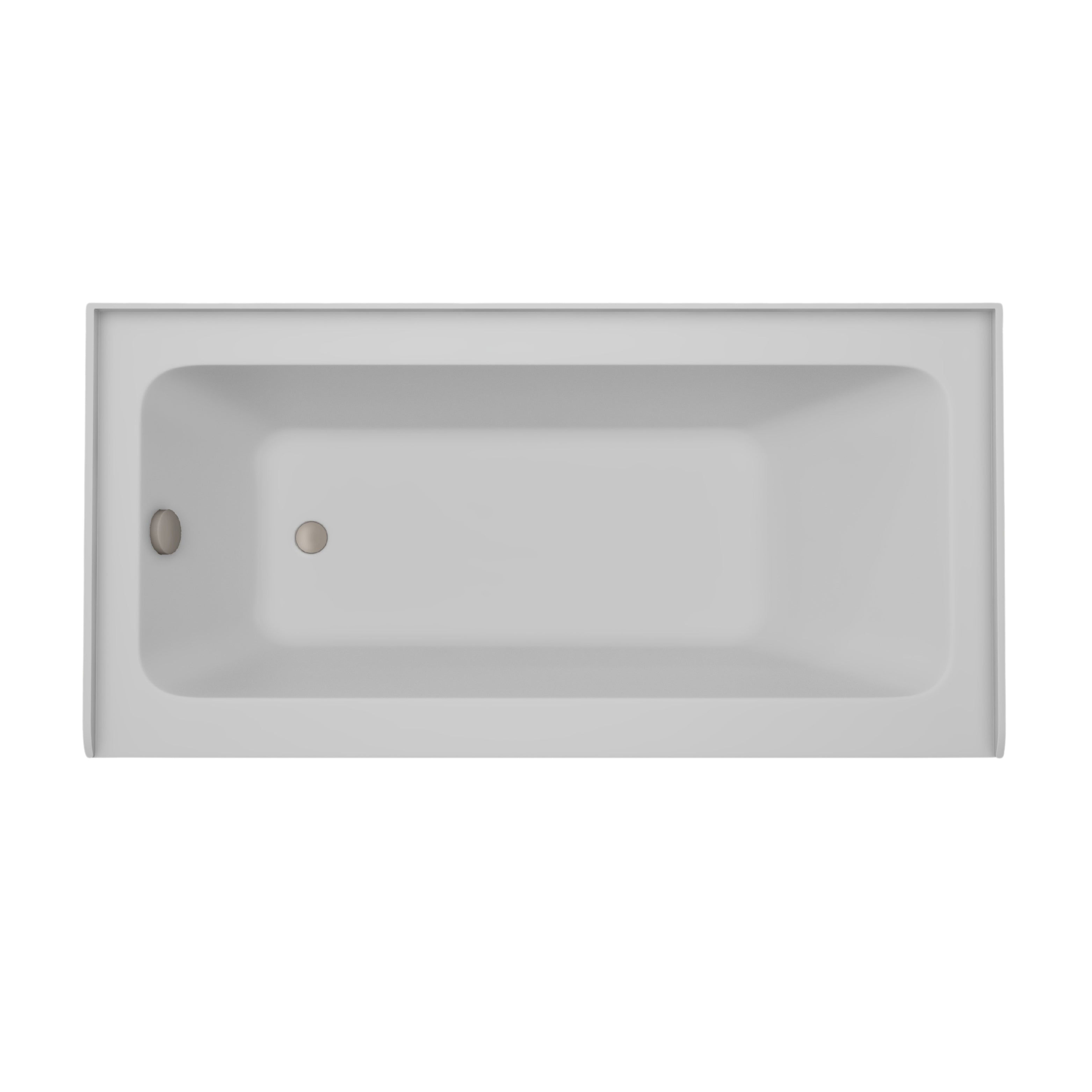 White / Brushed Nickel / Left Drain