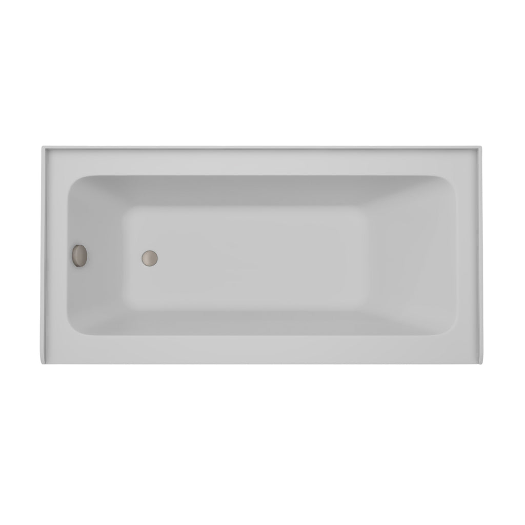 White / Brushed Nickel / Left Drain