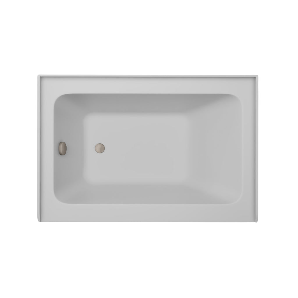 White / Brushed Nickel / Left Drain