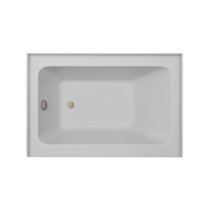 White / Brushed Nickel / Left Drain