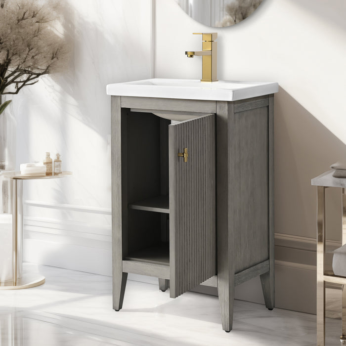 Linear Driftwood Gray / Golden Brushed