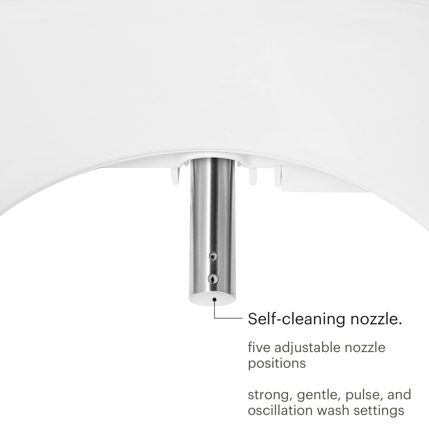 Brondell Swash Select EM417 Sidearm Bidet Seat with Warm Air Dryer