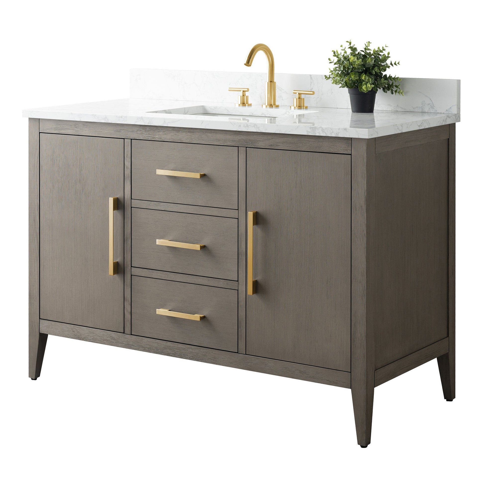 Linear Driftwood Gray / Golden Brushed