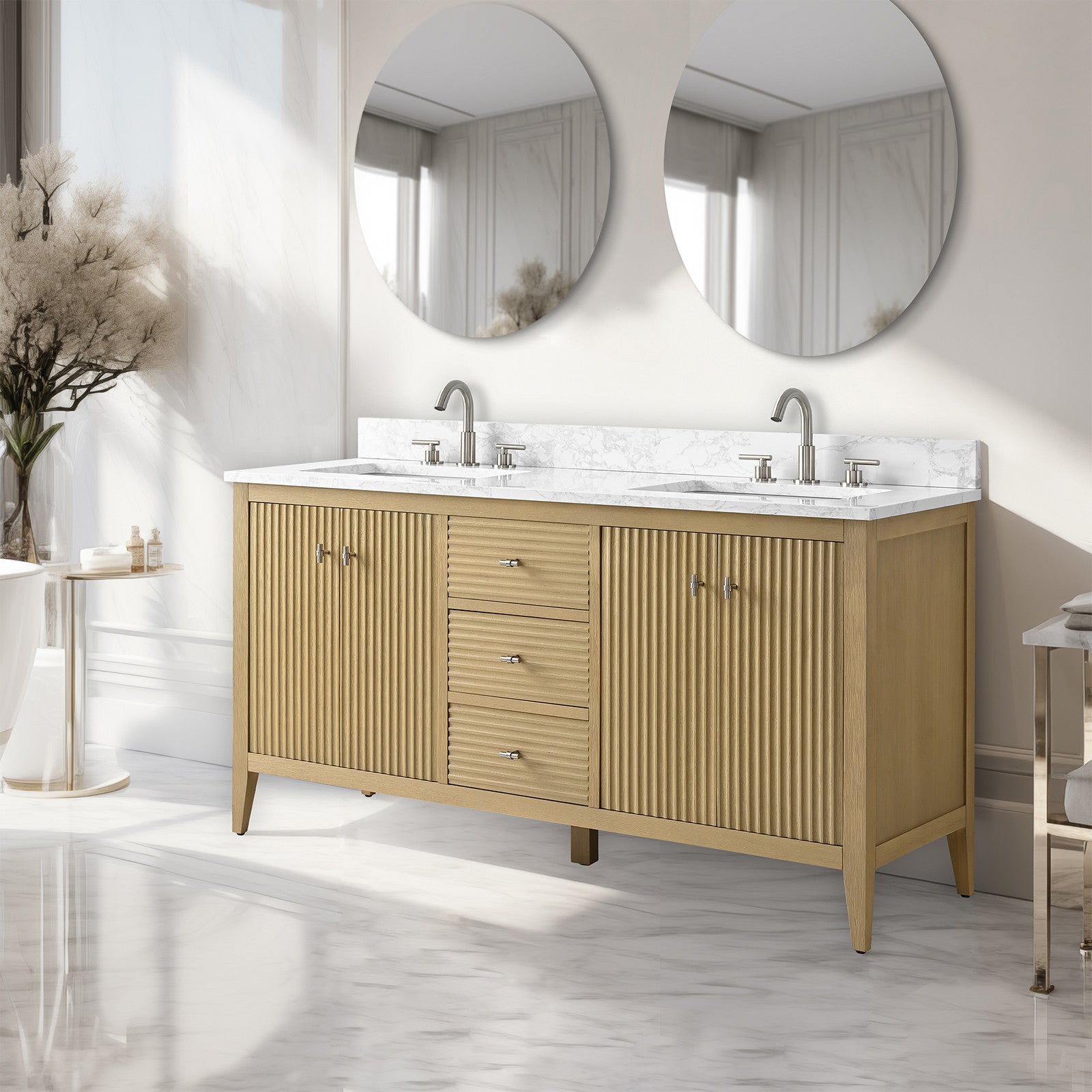 Linear White / Brushed Nickel