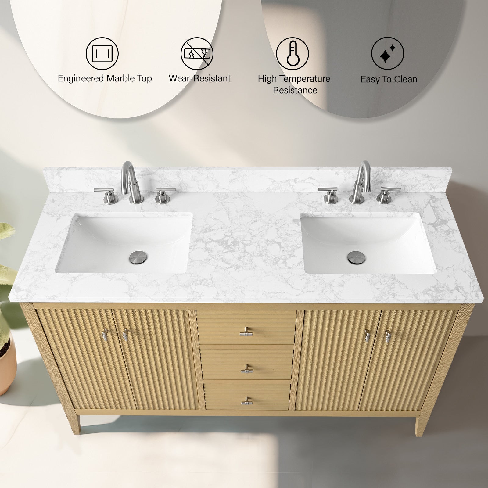 Linear White / Brushed Nickel