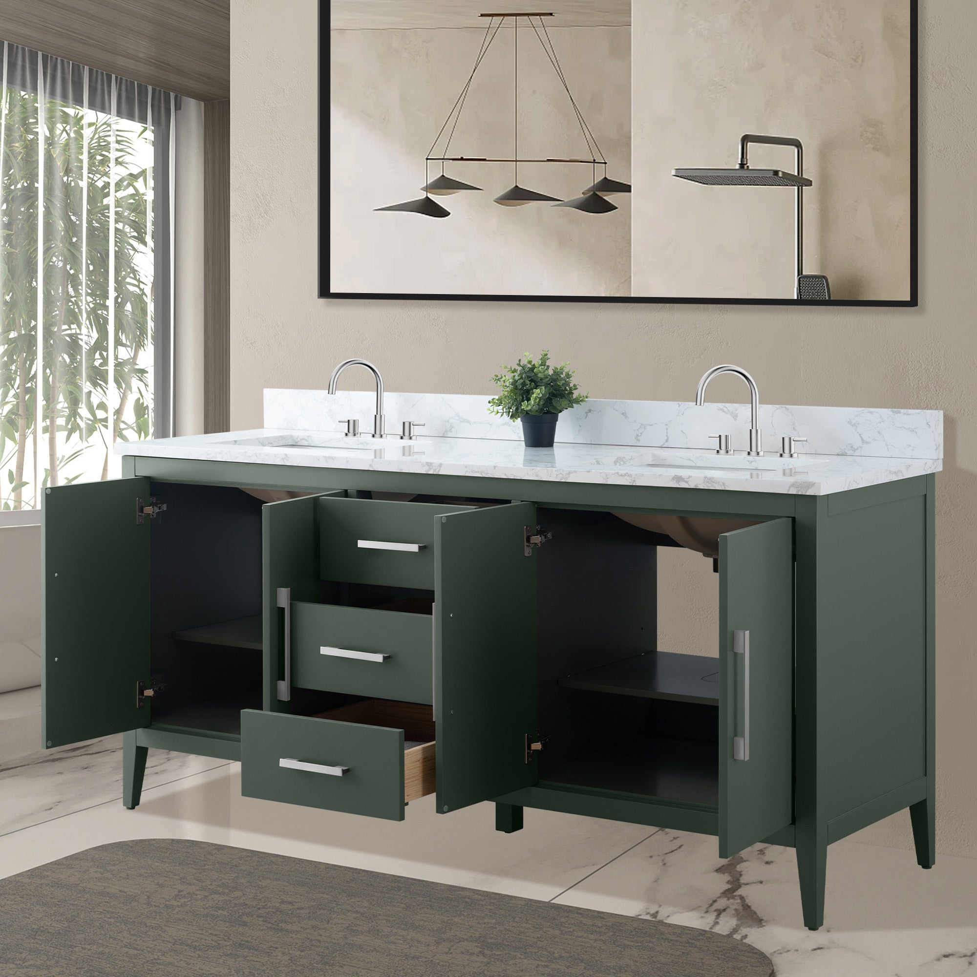 Vintage Green / Brushed Nickel