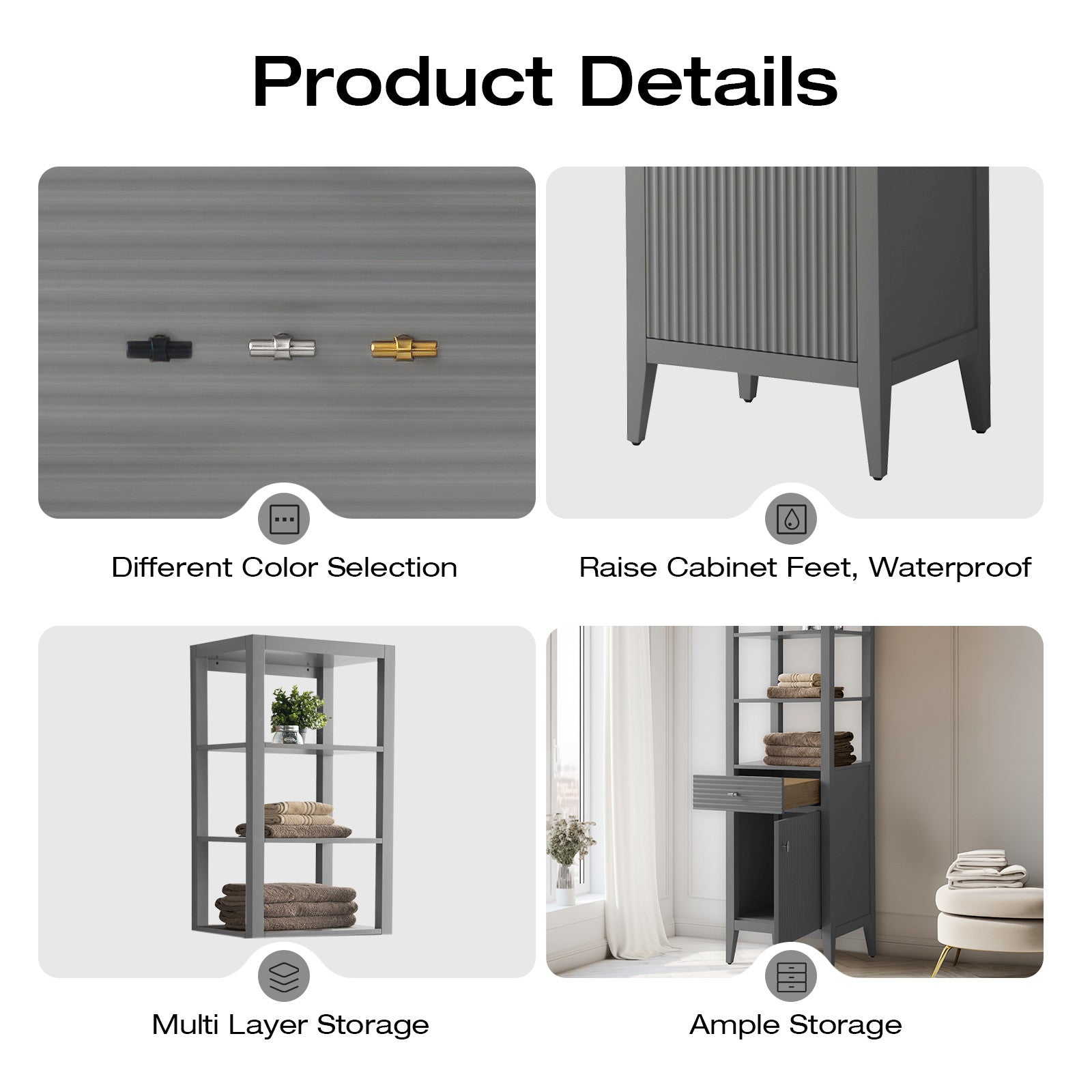 Linear Cashmere Gray / Golden Brushed