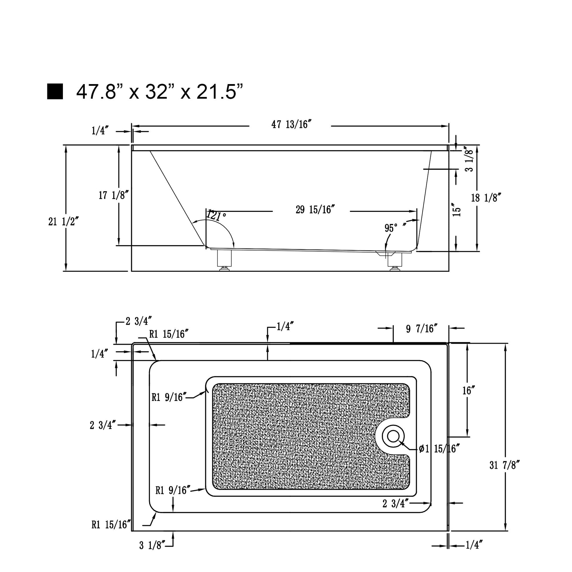 White / Titanium Gold / Right Drain