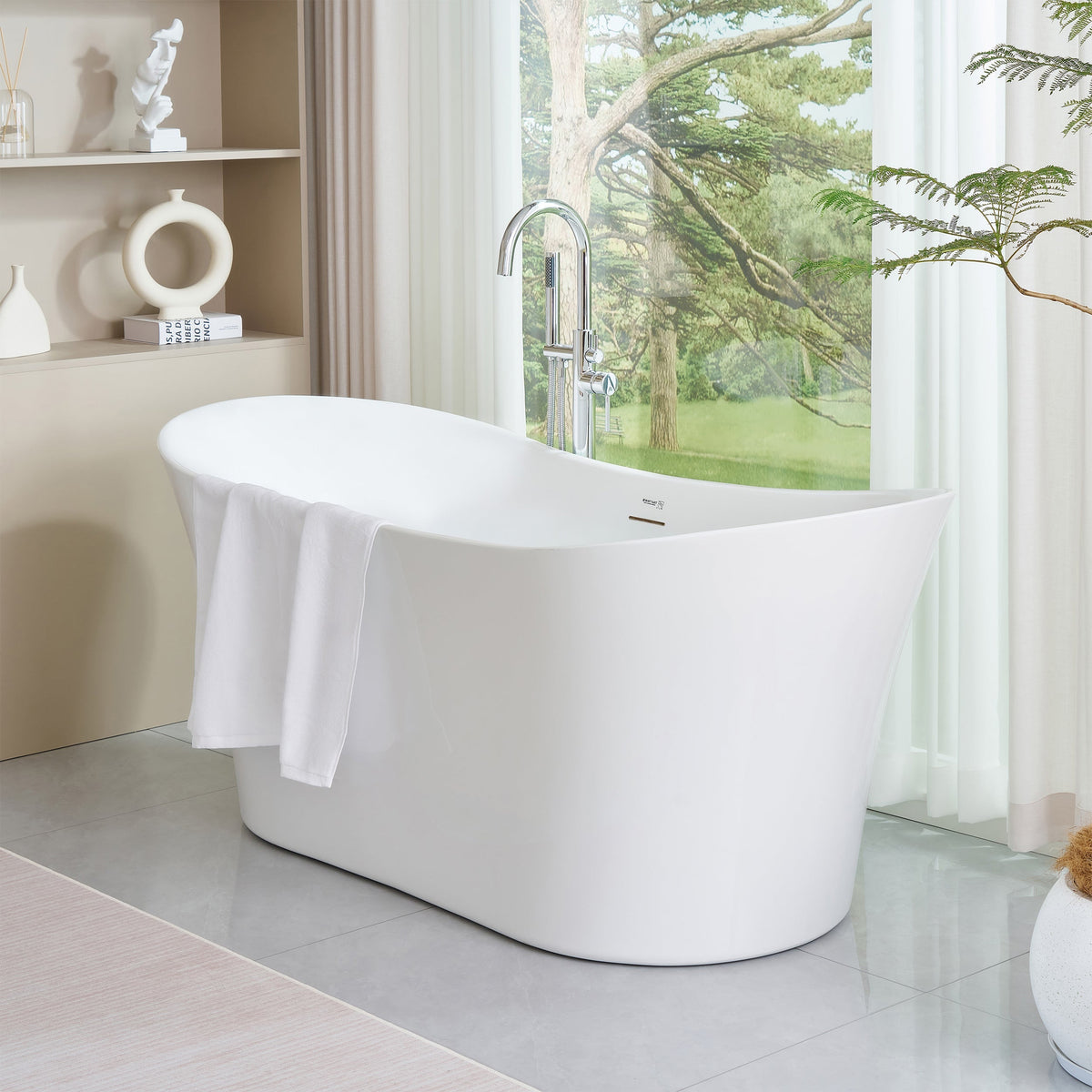 White / Integrated Overflow