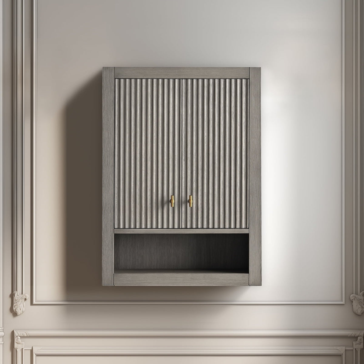 Linear Driftwood Gray / Golden Brushed
