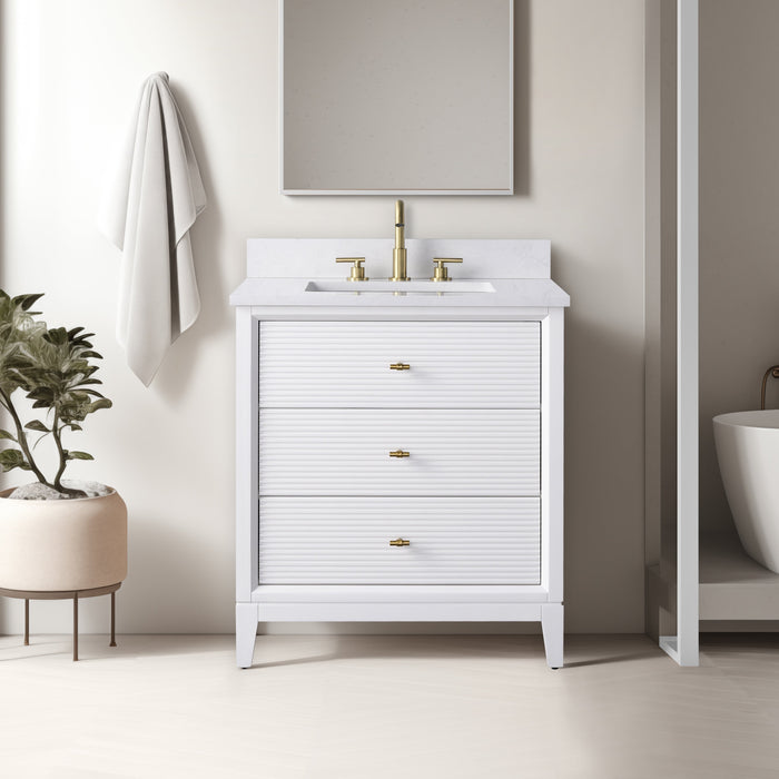 Linear White / Golden Brushed