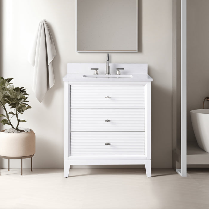 Linear White / Brushed Nickel