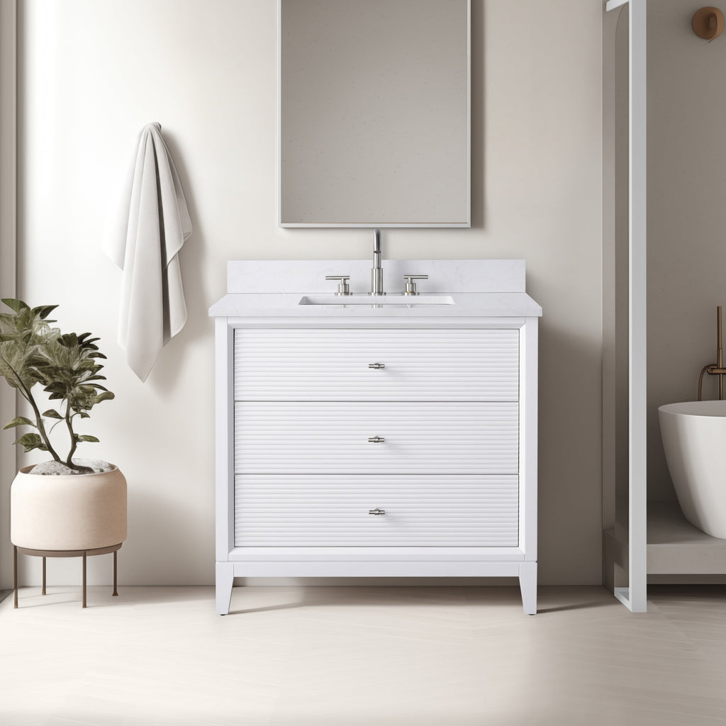 Linear White / Brushed Nickel