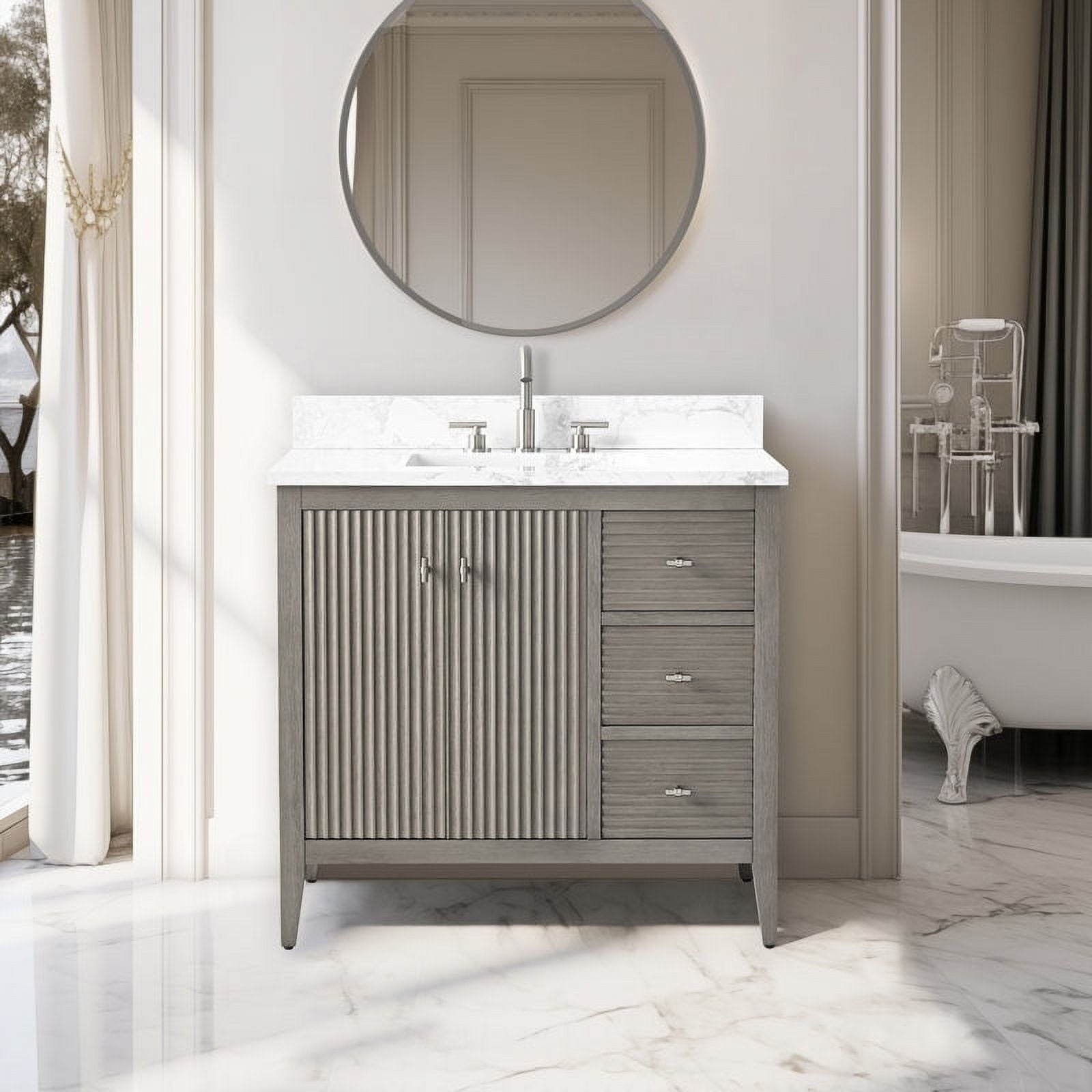 Linear Driftwood Gray / Brushed Nickel