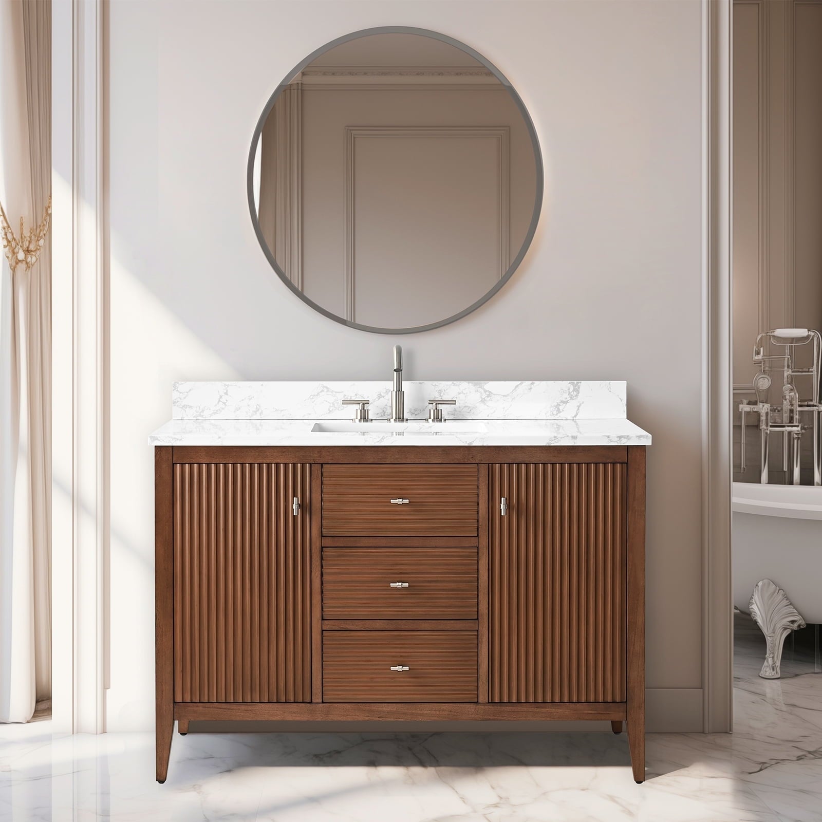 Linear Walnut / Brushed Nickel