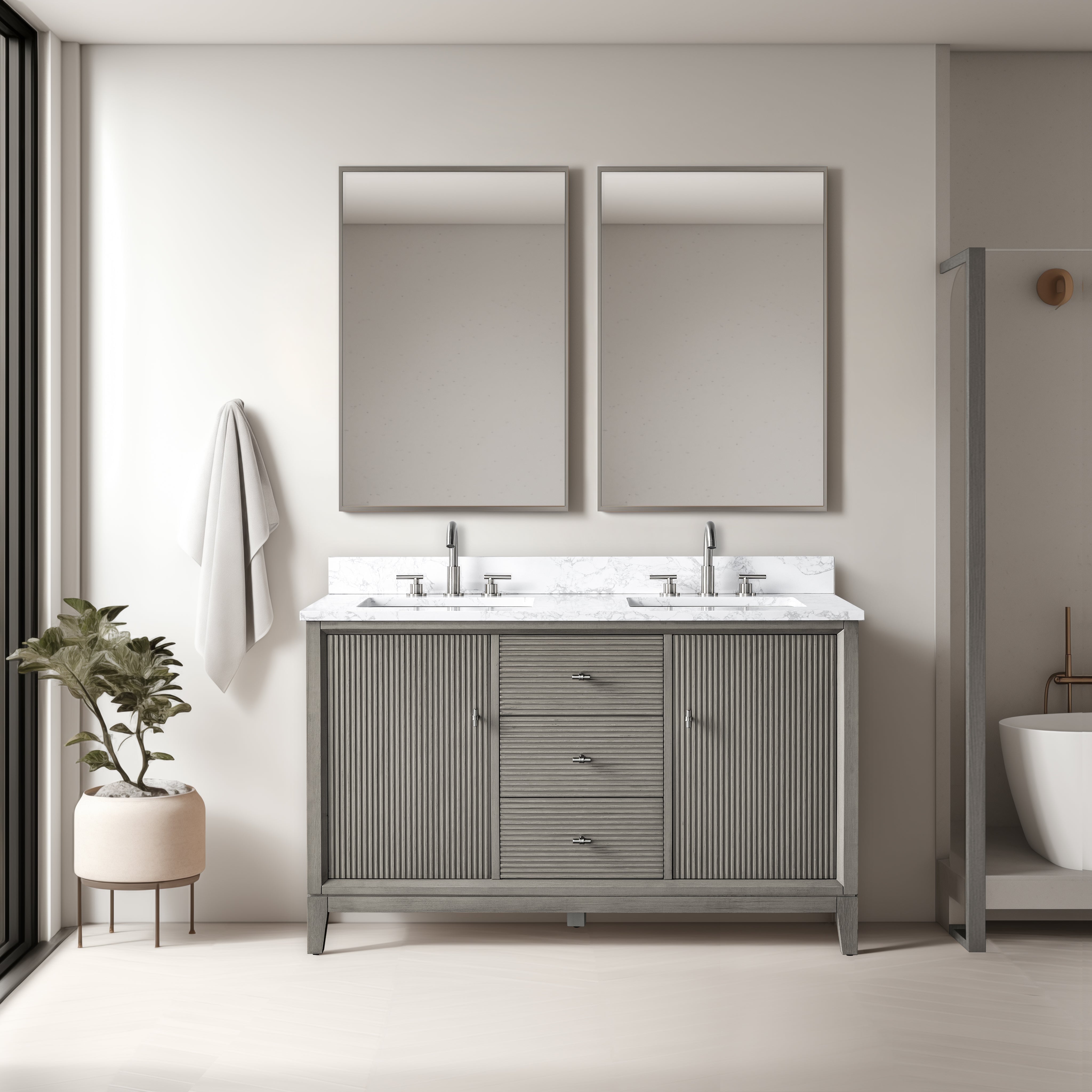 Linear Driftwood Gray / Brushed Nickel