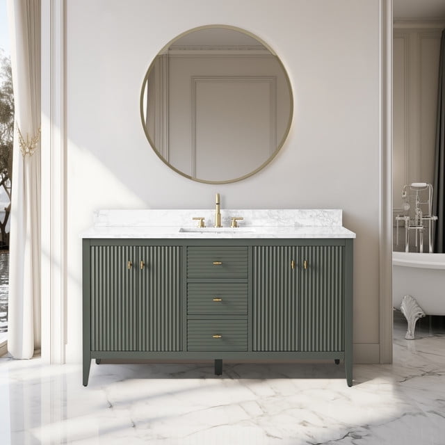 Linear Vintage Green / Golden Brushed