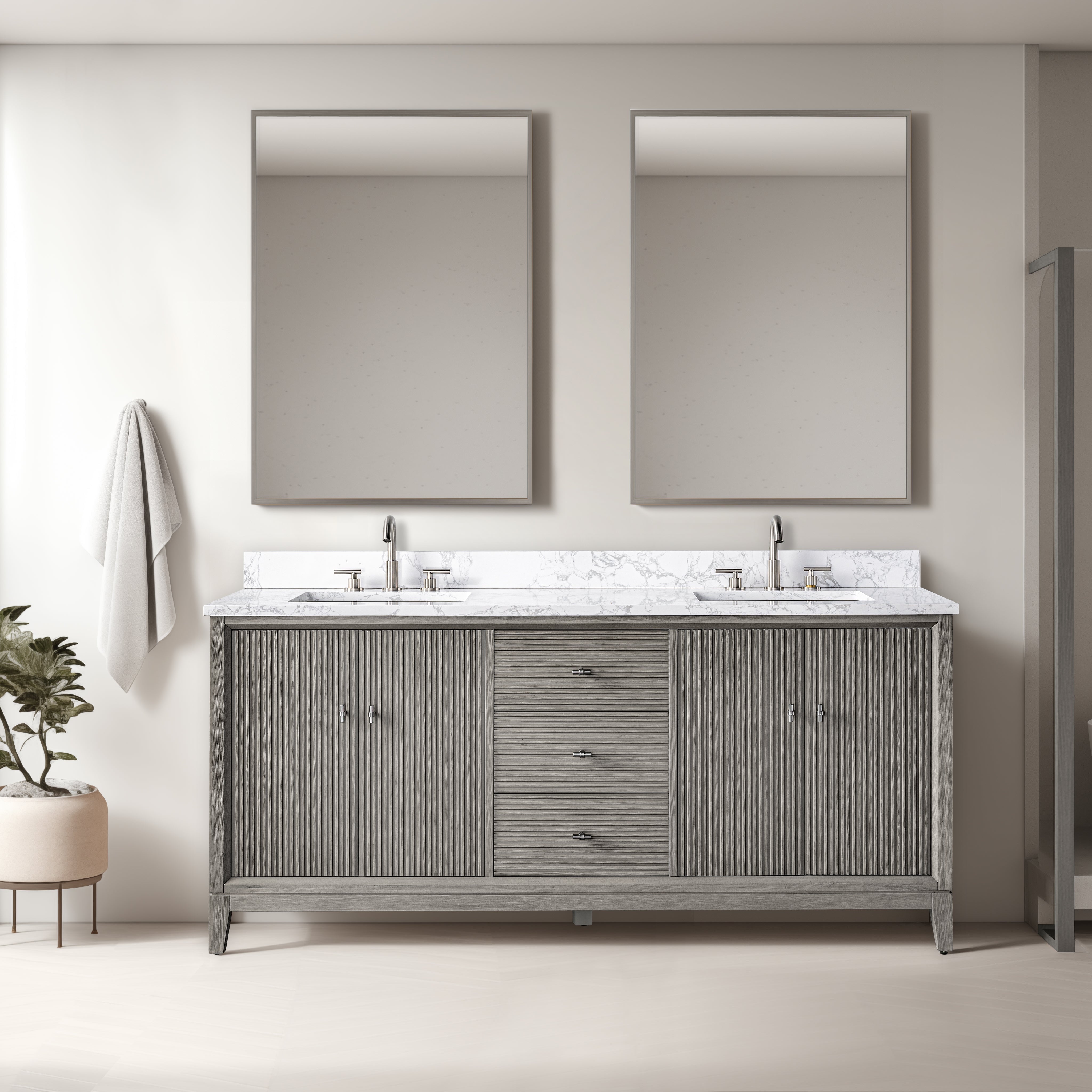 Linear Driftwood Gray / Brushed Nickel