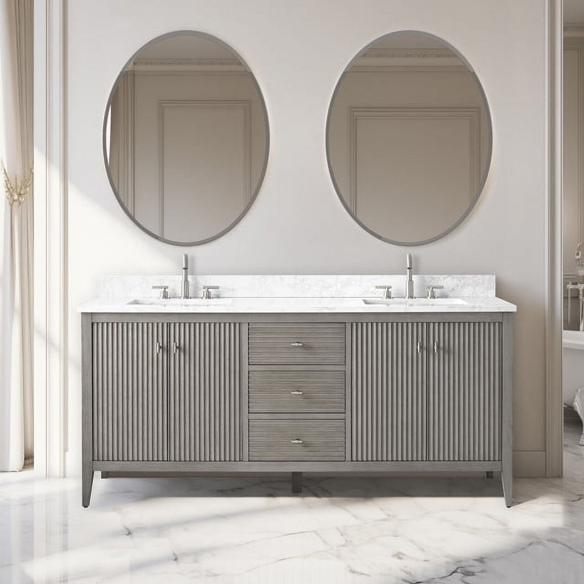 Linear Driftwood Gray / Brushed Nickel