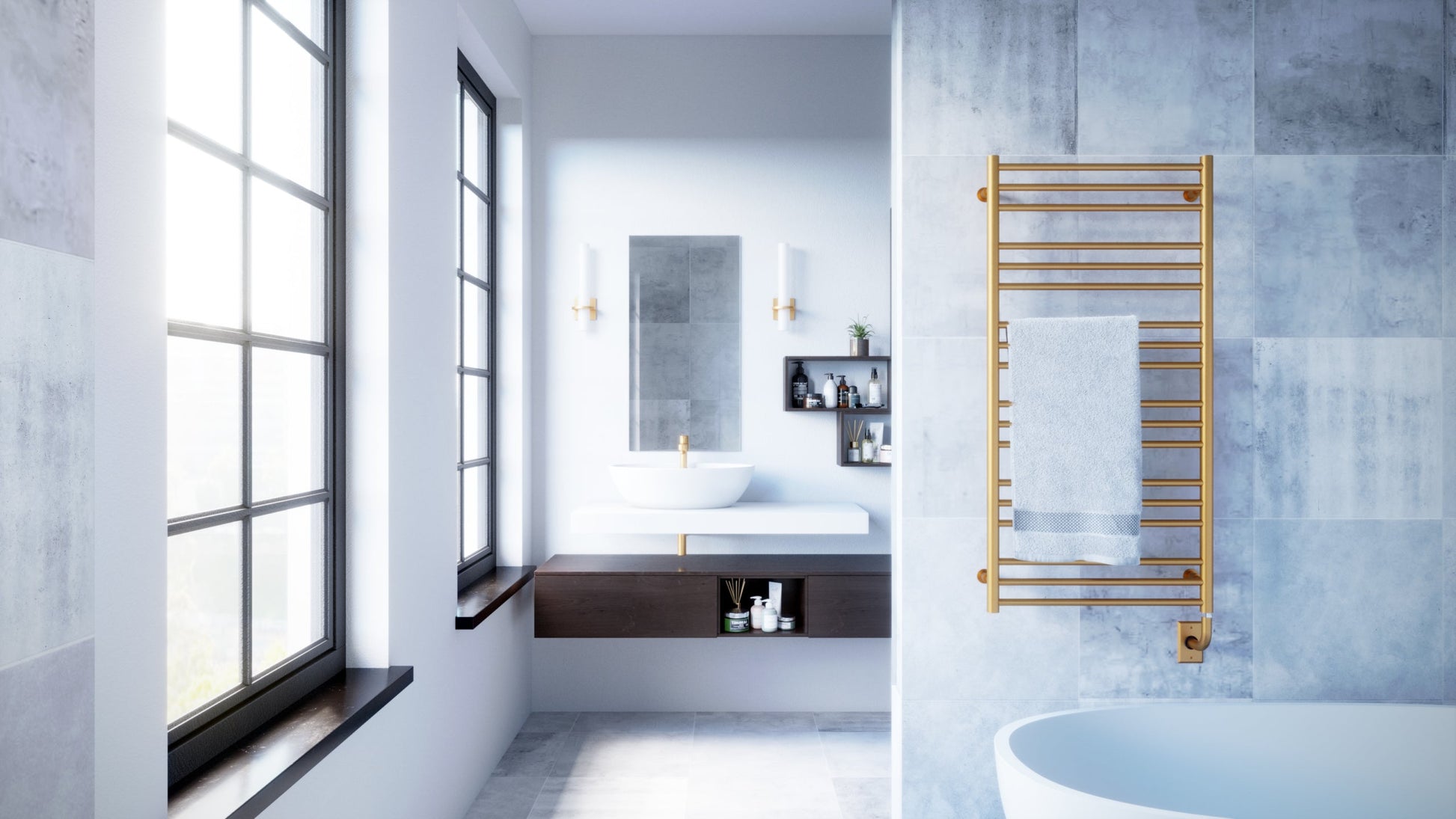 Satin Brass / Electric Hardwired