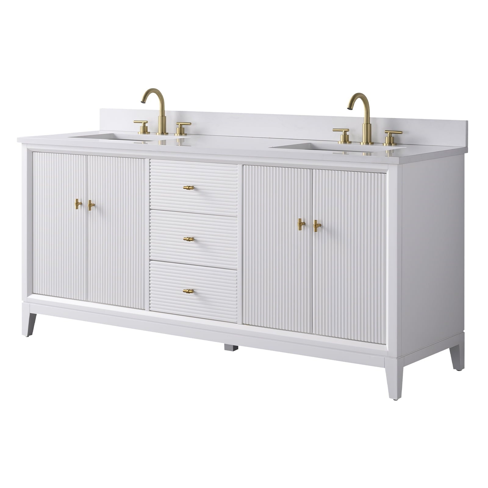 Linear White / Golden Brushed