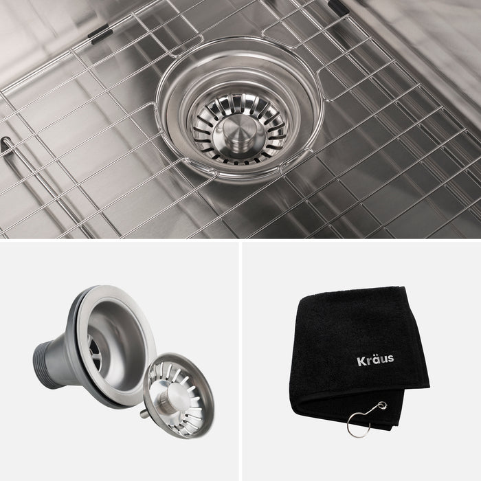 Kraus Standart PRO 21" x 18" Under-Mount Single Bowl Stainless Steel Kitchen Sink
