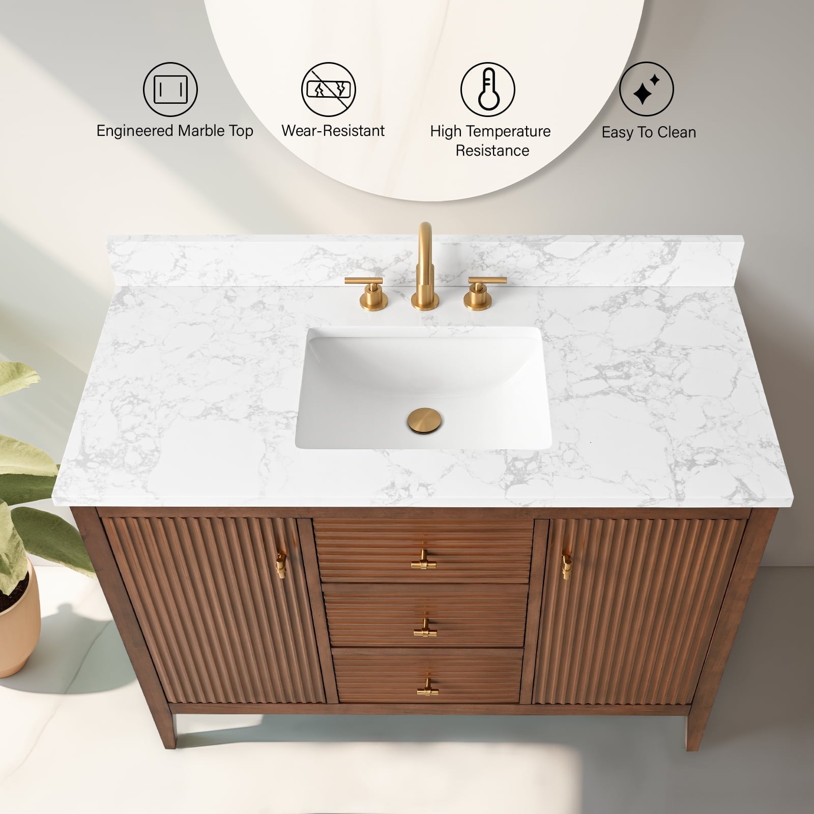 Linear Walnut / Golden Brushed