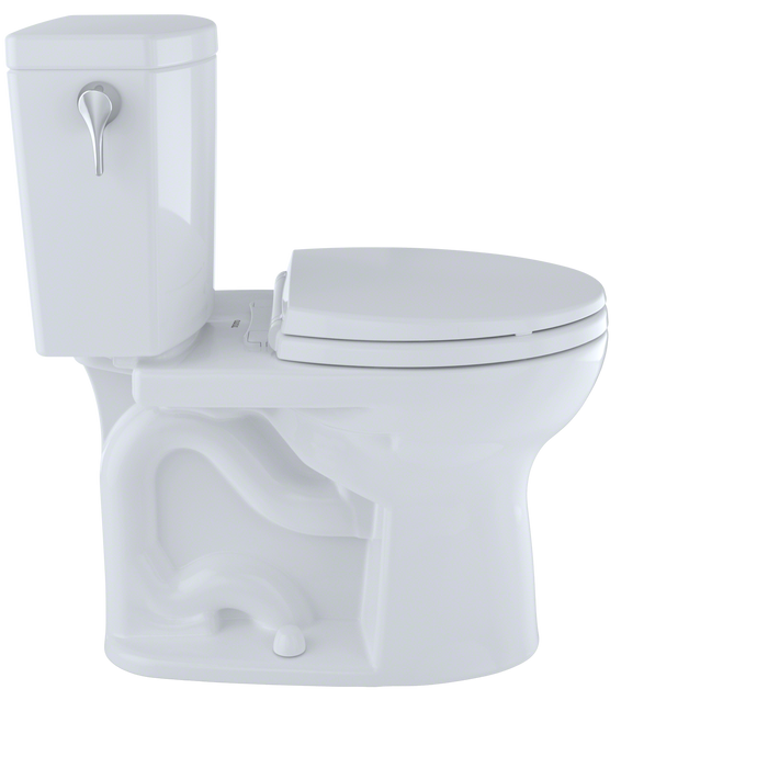 TOTO Drake II 1G Two Piece Round 1.0 GPF Universal Height Toilet with Cefiontect and Right Hand Trip Lever