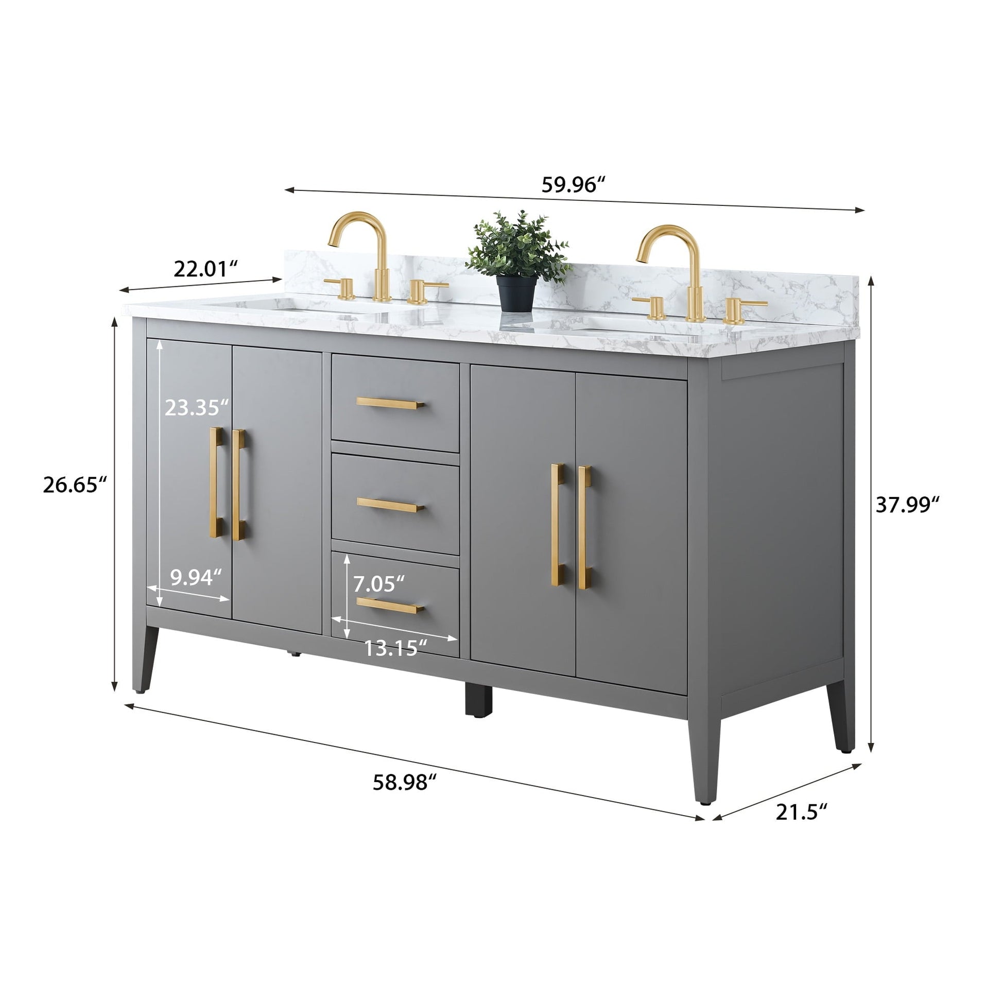 Cashmere Gray / Golden Brushed