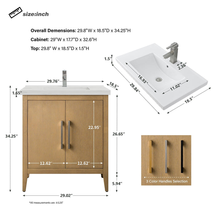Natural Oak / Golden Brushed